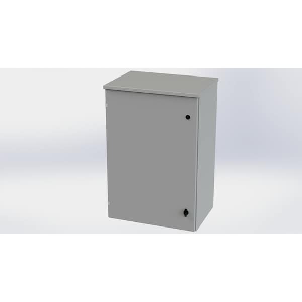 Saginaw Control & Engineering Galvanized Steel Electrical Enclosures, 36 in H, 16 in D, 24 in W, NEMA 3R, Hinged - SCE-36R2416LP