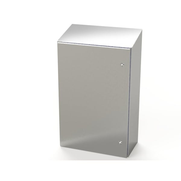 Saginaw Control & Engineering 304 Stainless Steel Electrical Enclosures, 36 in H, 12 in D, 24 in W, NEMA 3R, 4, 4X, 12, 13 - SCE-36K2412SSST