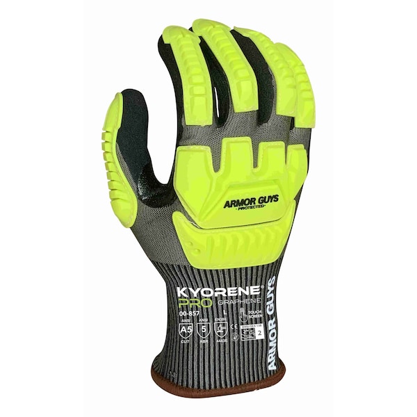 Guantes PK Kyorene Pro 15g con recubrimiento de palma de nitrilo MicroFoam HCT negro y liner de grafeno (L) - 00-857 (L)