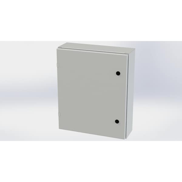 Saginaw Control & Engineering Carbon Steel Electrical Enclosures, 24 in H, 6 in D, 20 in W, NEMA 3R, 4, 12, 13, Hinged - SCE-24EL2006LPLG