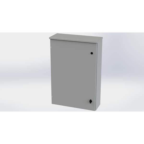 Saginaw Control & Engineering Galvanized Steel Electrical Enclosures, 36 in H, 8 in D, 24 in W, NEMA 3R, Hinged - SCE-36R2408LP