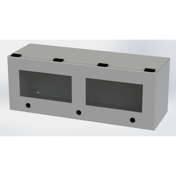Saginaw Control & Engineering Carbon Steel Electrical Enclosures, 9 in H, 8 in D, 24 in W, NEMA 3R, 4, 12, 13, Hinged - SCE-L9248ELJW