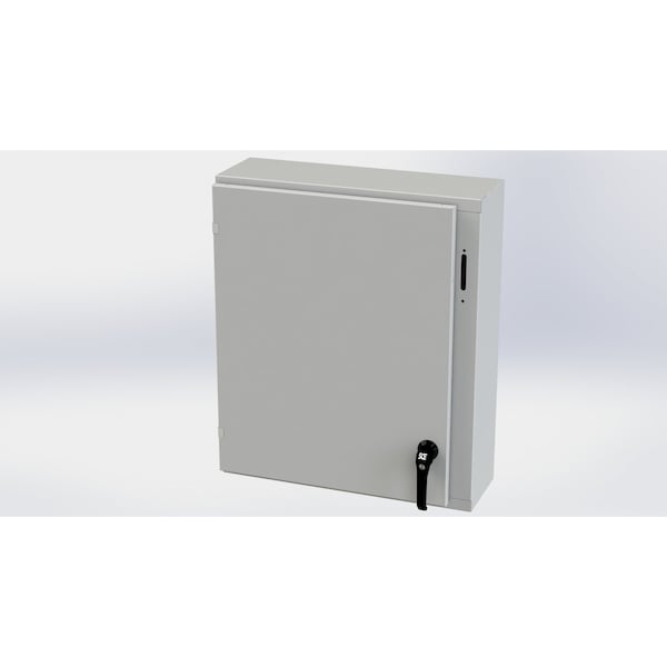 Saginaw Control & Engineering Carbon Steel Electrical Enclosures, 30 in H, 8 in D, 25.38 in W, NEMA 3R, 4, 12, 13, Hinged - SCE-30XEL2508LPLG