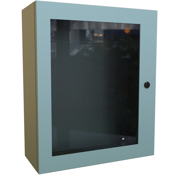 Hammond Steel Electrical Enclosures, 24 in H, 8 in D, 20 in W, NEMA 4, Hinged - EN4SD24208WGY