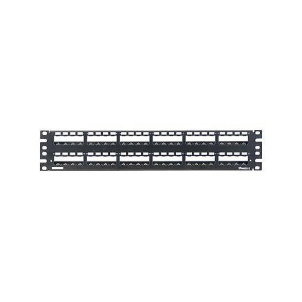 Panduit Patch Panel, 3.4 in. H x 19 in. W x 3-1/2 in. L, Stainless Steel - CP48WSBLY