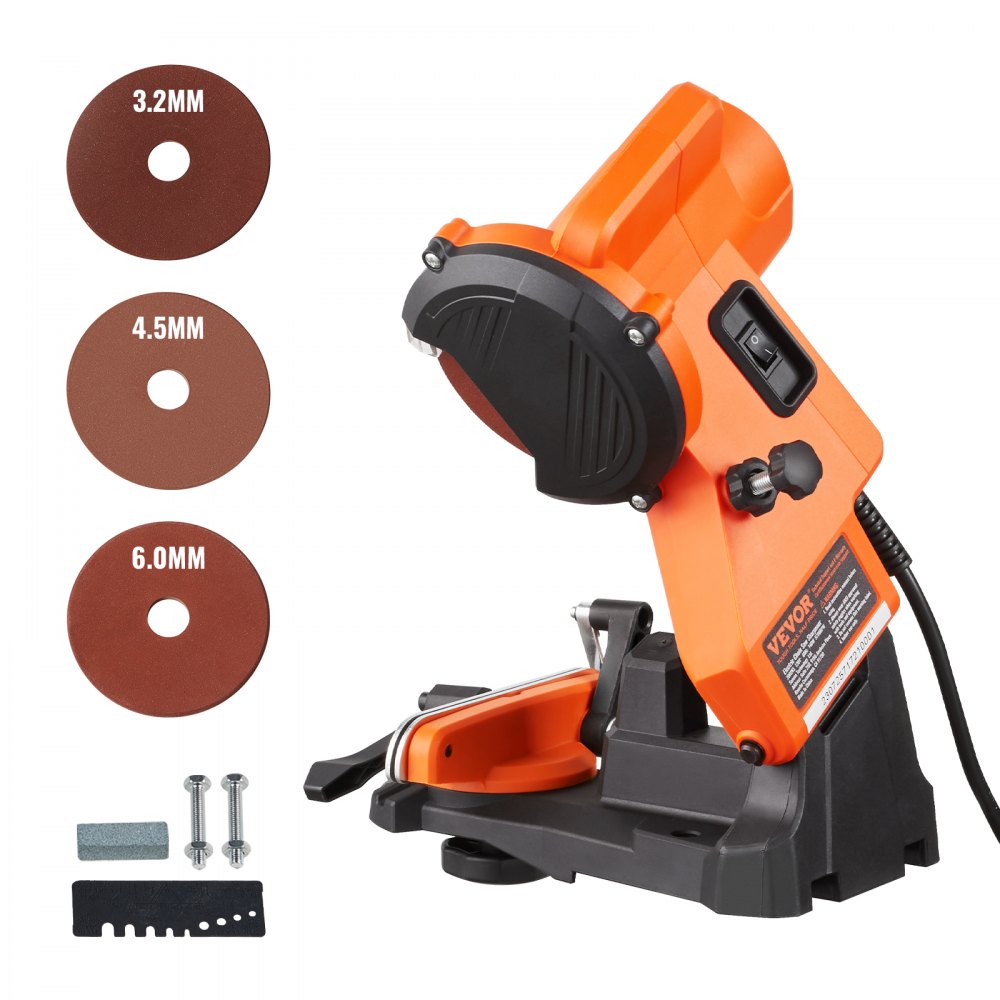 VEVOR Electric Chainsaw Sharpener 140W 5700RPM Fit 0.25" to 0.404" Pitch Chains - D140W5500RPM3RMOLV1
