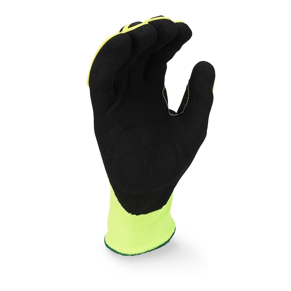Guantes Radians Hi Vis para trabajo con palma acolchonada y TPR-L PR - RWG23L