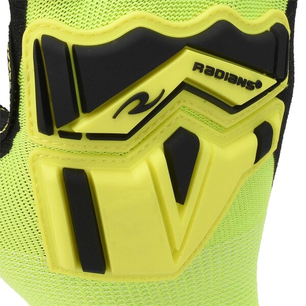 Guantes Radians Hi Vis para trabajo con palma acolchonada y TPR-L PR - RWG23L