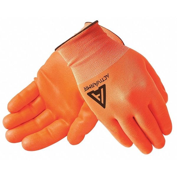 Guantes recubiertos de nitrilo Ansell H-Vis, cobertura de palma, naranja, talla 9, PR - 97-012