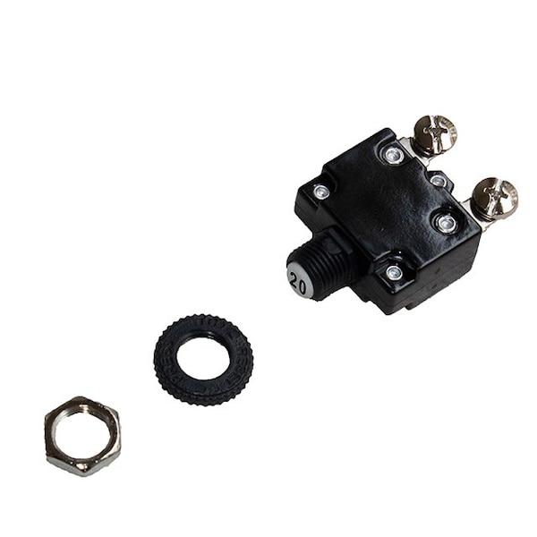 Optifuse Thermal - Push to Reset, 50VDC 250VAC 20A - CBW57-PF-20A-5X