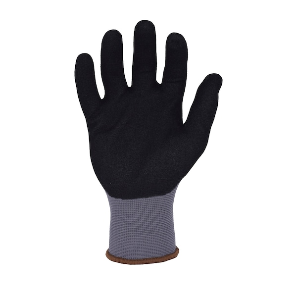 Guantes de trabajo de nailon/elastano gris de 13 ga. Commander de seguridad de Azusa, recubiertos de nitrilo espumoso negro en la palma, XL - CM3020.