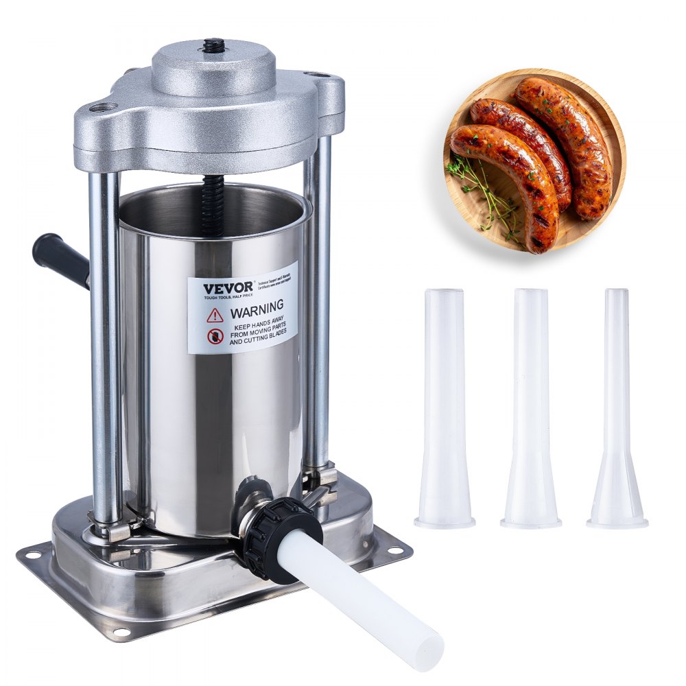 VEVOR Manual Sausage Stuffer 2 L Vertical Sausage Machine 304 Stainless Steel - SDLSBXGGCJ2LHRF1AV0