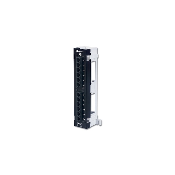 Siemon 12-PORT PANEL 110-MOD 8W8P, T568A/B CAT6 HD6 MOUNTED, ON S89D BRACKET - HD6-89D-12