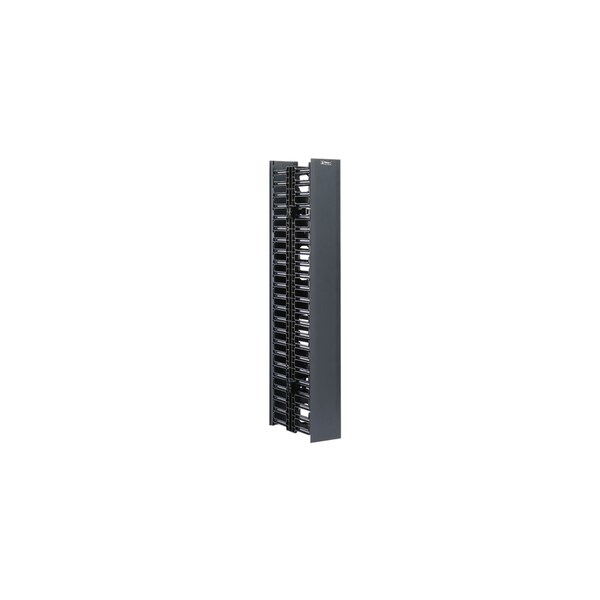 Panduit Cable Management Panel, 41-1/2 in. H x 4.90 in. W x 6-1/2 in. L, PVC - WMPVF22E