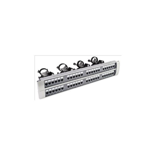 Commscope Port Panel, 3-1/2 in. H x 19 in. W x 6-1/2 in. L, Thermoplastic, Steel - 360IPR1100EGS62