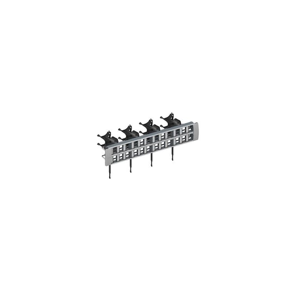 Commscope Panel, 3-1/2 in. H x 19 in. W x 1.7 in. L, Thermoplastic, Steel - 360-E-MOD-2U-48