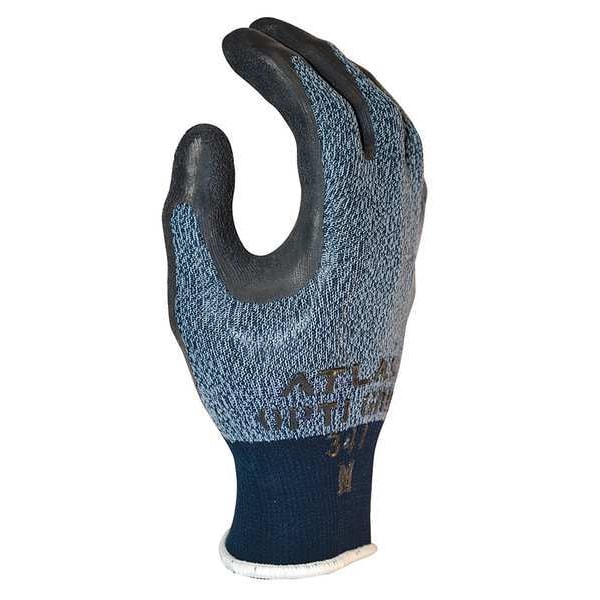 Guantes recubiertos de látex Showa, cobertura en palma, negro/azul, L, par - 341L-08