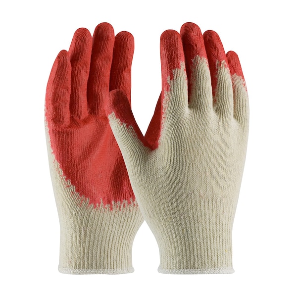 Guantes recubiertos de látex Pip, cobertura de palma, natural/rojo, L, paquete de 12 - 39-C121/L