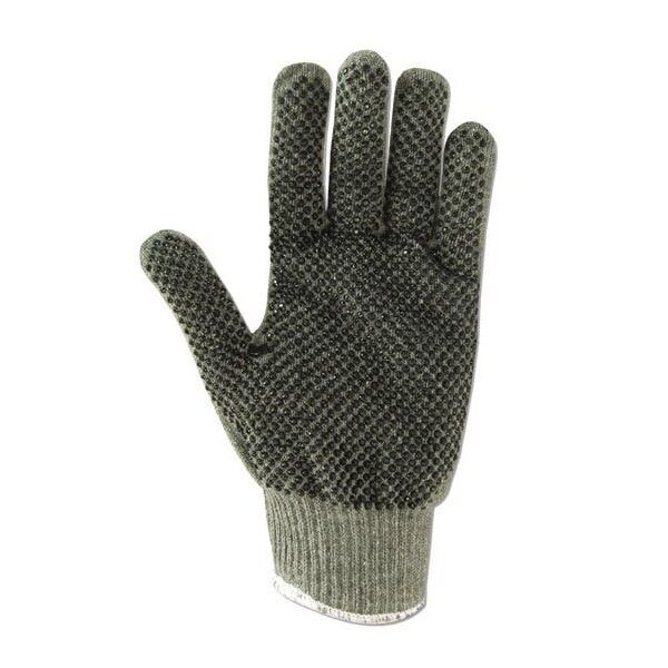 Agarre de Sombra Gris Magid G843P Guantes de Punto de Algodón/Poliéster Gris Punteado de Alta Densidad, Paquete de 12 - G843CP