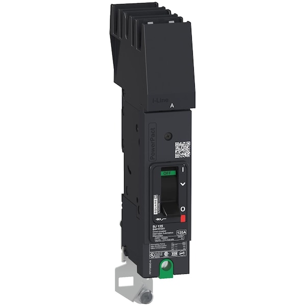 Square D Molded Case Circuit Breaker, BGA Series, 20A, 1 Pole, 347/600V AC, 65kA at 240V AC, B Curve - BGA160205