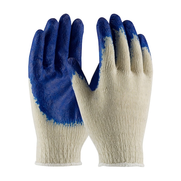 Guantes recubiertos de látex Pip, cobertura en la palma, natural/azul, L, paquete de 12 - 39-C120/L