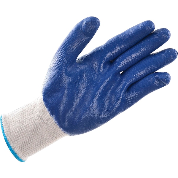 Guantes de trabajo de punto recubierto de látex industrial global, natural/azul, talla extra grande, 1 docena - 708355XL