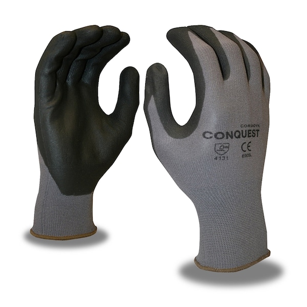Guantes Cordova Conquest, de Nitrilo, Micro-Espuma, Talla L, Paquete de 12 - 6905L
