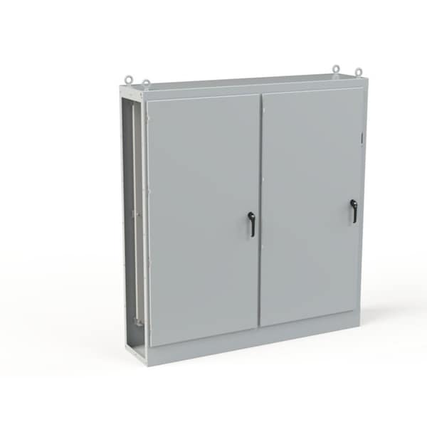 Saginaw Control & Engineering Carbon Steel Electrical Enclosures, 84 in H, 18 in D, 78-3/4 in W, NEMA 3R, 12, 13, Hinged - SCE-84XMR2D18G