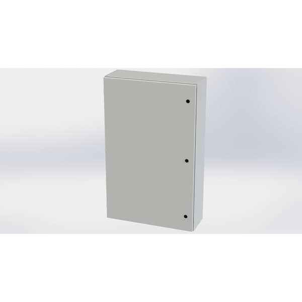 Saginaw Control & Engineering Carbon Steel Electrical Enclosures, 48 in H, 10 in D, 30 in W, NEMA 3R, 4, 12, 13, Hinged - SCE-48EL3010LPLG
