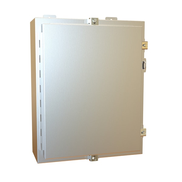Hammond 304 Stainless Steel Electrical Enclosures, 20 in H, 6 in D, 16 in W, NEMA 4X, Hinged - 1418N4SSC6
