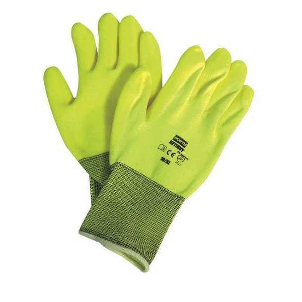Guantes recubiertos de PVC de alto brillo de Honeywell North, cobertura en la palma, amarillos, talla M, par - NF11HVY/8M