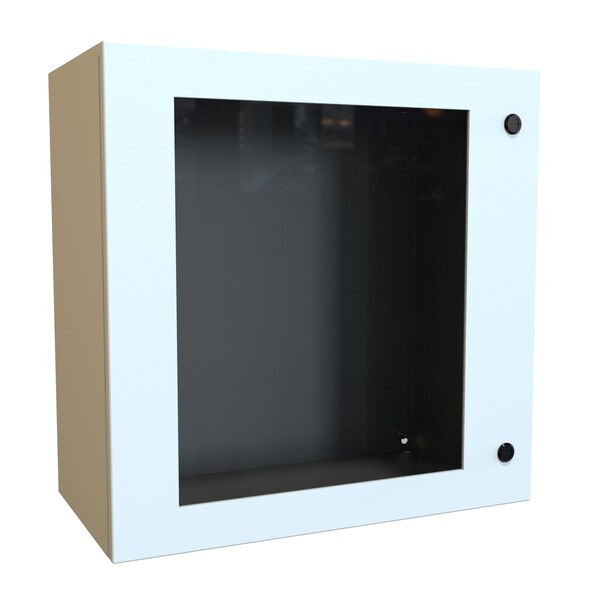 Hammond Steel Electrical Enclosures, 24 in H, 12 in D, 24 in W, NEMA 4, Hinged - EN4SD242412WLG