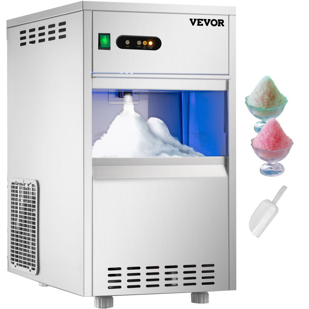 VEVOR Máquina de Hielo en Escamas 280 W Fabricador De Hielo de Acero Inoxidable para Encimera 55 L - ZBJXHZBJ25KG00001V1