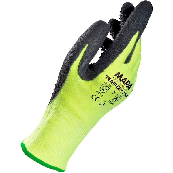 Mapa Professional MAPA ® Temp-Dex 710, Guantes térmicos recubiertos de nitrilo en la palma con puntos, ligeros, 1 par, Talla 9 - 710129