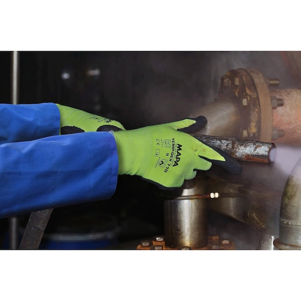 Mapa Professional MAPA ® Temp-Dex 710, Guantes térmicos recubiertos de nitrilo en la palma con puntos, ligeros, 1 par, Talla 9 - 710129