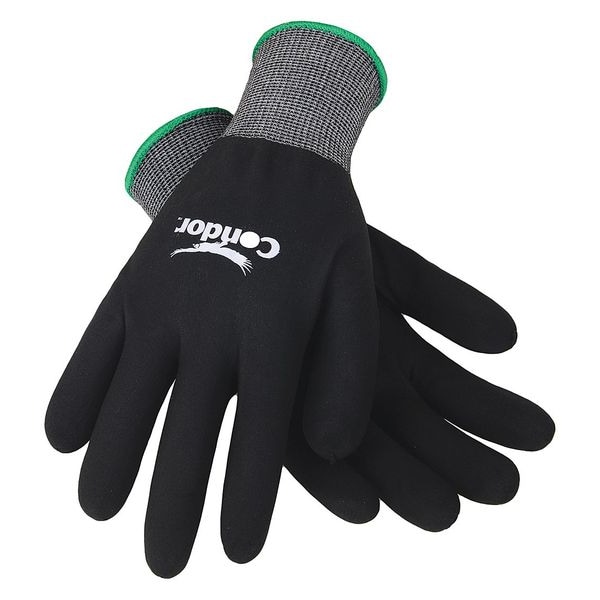 Guantes recubiertos de nitrilo Condor Foam, cobertura total, negro, L, par - 19K982