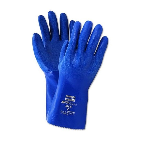 Guantes compatibles Honeywell North NitriKnit NK803 con acabado áspero, guantes de nitrilo, paquete de 12 unidades - NK803/10