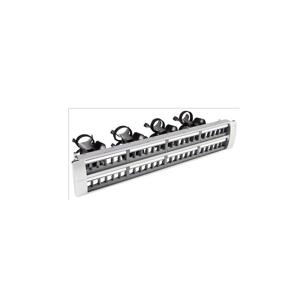 Commscope Panel, 1-3/4 in. H x 19 in. W x 6-1/2 in. L, Thermoplastic, Steel - 360IPRMFTPEHD6B