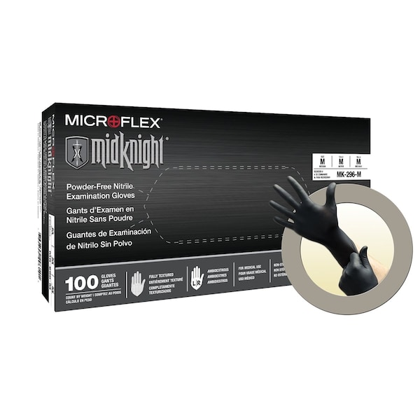 Ansell ® Guante MidKnight MK-296 de Nitrilo, Tamaño XXL - MK296-XXL-CASE