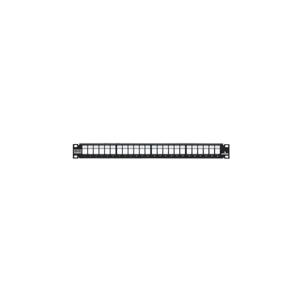 Leviton 24-Port Panel Unloaded Stp, Quickport W. Wire Mgmt Bar, Black 1U - 4S255-S24