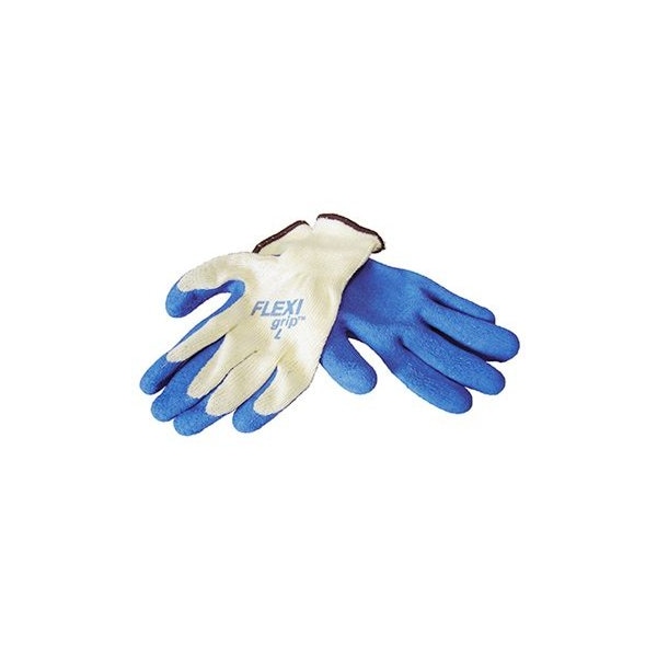 Los guantes de poliéster/algodón del Hombre del Cepillo, con palma de látex Flexi Grip, talla extra grande, paquete de 12 - GUANTE-8426XL