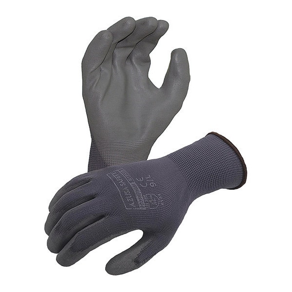 Guantes de Nylon de 13 ga. de economía con recubrimiento de poliuretano en la palma, color gris, XS - N10559 de Seguridad Azusa