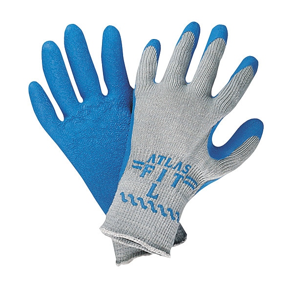 Guantes recubiertos de látex natural Showa, cobertura en la palma, azul/gris, XL, par - 300-XL-V.