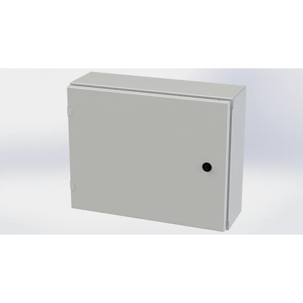 Saginaw Control & Engineering Carbon Steel Electrical Enclosures, 16 in H, 6 in D, 20 in W, NEMA 3R, 4, 12, 13, Hinged - SCE-16EL2006LPLG