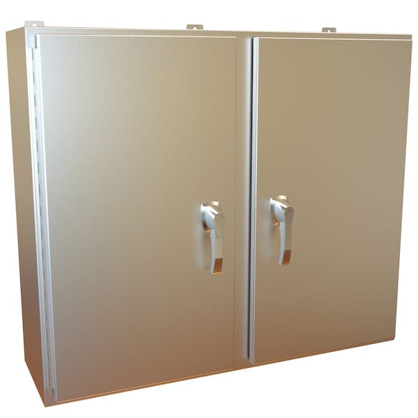 Hammond 304 Stainless Steel Electrical Enclosures, 36 in H, 12 in D, 42 in W, NEMA 4X, Hinged - HN4WM364212SS