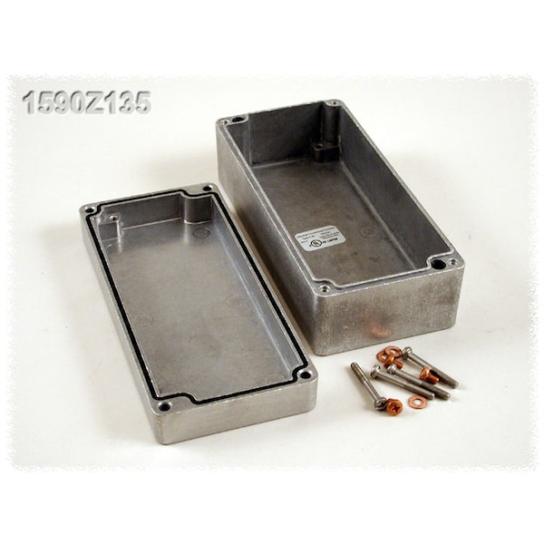 Hammond Aluminum Electrical Enclosures, 6.89 in H, 2.36 in D, 3.15 in W, NEMA 4, 4X, 6, 6P, 12, 13 - 1590Z135