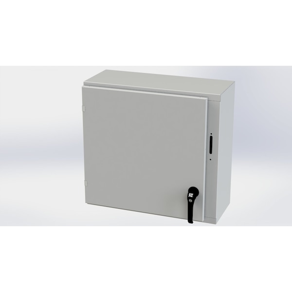 Saginaw Control & Engineering Carbon Steel Electrical Enclosures, 24 in H, 10 in D, 25.38 in W, NEMA 3R, 4, 12, 13, Hinged - SCE-24XEL2510LPLG
