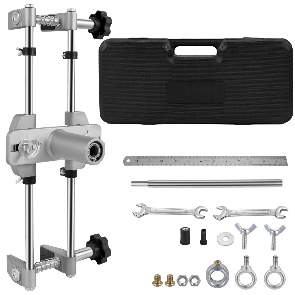VEVOR 16-Piece Door Lock Hole Opener Kit, Lock Mortiser Door Fitting Kit with 3pcs Tungsten Steel Cutters & Accessories,Mortising Jig Tool Hole Saw Door Opener, for Wooden Doors - FSJMSKCJ16JTZ0001V0