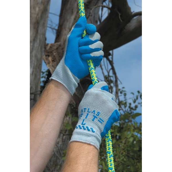 Guantes recubiertos de látex natural Showa, cobertura en la palma, azul/gris, L, par - 300L09