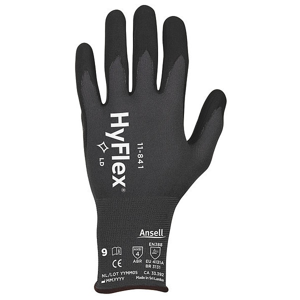 Guantes recubiertos de Ansell, recubiertos, 15 ga, L, PR1 - 11-841
